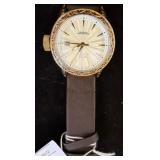 Invicta Gold-Tone Watch with Brown Strap