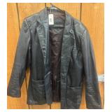 Casablanca Leather Jacket, Black, Size 40