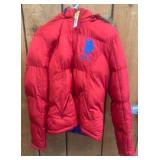 U.S. Polo Assn. Red Hooded Puffer Jacket, Large