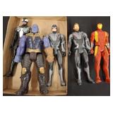 Five Superhero Action Figures