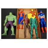 Six Superhero Action Figures