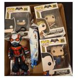 Box Lot of Funko Pop and Marvel Toys