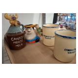 Royal Doulton Desperate Dan Jug & Pottery Mugs