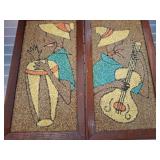 Framed Cork Mosaic Artworks