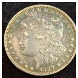 1889 Morgan Silver Dollar with 