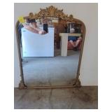 Ornate Gold-Tone Wall Mirror, 24x32