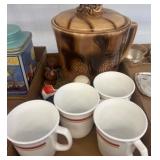 Ceramic Lidded Jar with Assorted Kitchenware