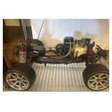 Gas-Powered RC Car Chassis with Engine