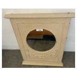 Painted Wood Fireplace Surround With Mirror