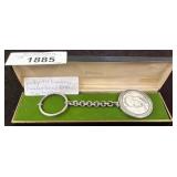 1974 Eisenhower Dollar Keychain in Box