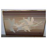 Letterman Artwork, Flying Cranes on Canvas w14