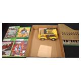 Toys, Domino Set, and Xbox Games