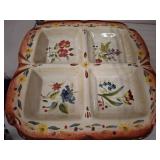 Certified International Divided Ceramic Tray