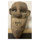 Hand-Carved Wood Tribal-Inspired Mask