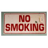 Metal No Smoking Sign, 24x12 Inches