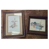 Two Framed Waterfowl Prints by Murphy & Messier