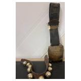 Leather Strap Cow Bell and Sleigh Bells