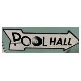 Metal Pool Hall Sign by Galan Ent., 2004