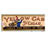 Yellow Cab 5ï¿½ Cigar Tin Advertising Sign