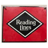 Reading Lines Metal Sign, 10"ï¿½8"
