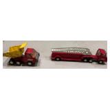 Tonka Dump Truck and Fire Ladder Truck Toys
