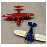 Two Die-Cast Airplane Model Toys