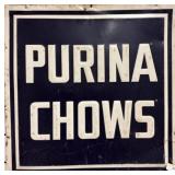 Metal Purina Chows Embossed Sign, 36x36