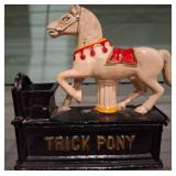 Cast Iron Trick Pony Mechanical Bank
