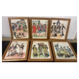Framed Revolutionary War Illustrations