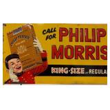 Philip Morris Metal Advertising Sign, 27x15