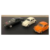 Die-Cast Model Cars: Pontiac Firebird & VW Beetles