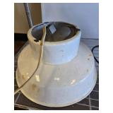 White Enamel Ceiling Light Fixture
