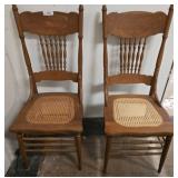 Wooden Chairs With Caned Seats