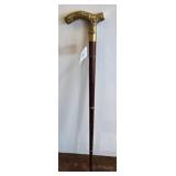 Walking Cane with Ornate Brass Handle