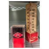 Coca-Cola Tin and Thermometer Collection