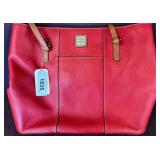Dooney & Bourke Red Leather Tote Bag