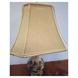 Ceramic Table Lamp with Fabric Shade, 29 Inches