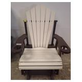 Two-Tone Adirondack Style Glider Chair