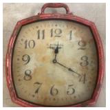 C.R. Clock Co. Square Clock with Red Frame
