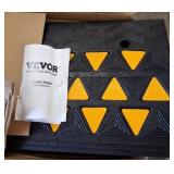 Vevor Rubber curb ramp with Reflective Triangles