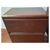 Wooden Two-Drawer Filing Cabinet