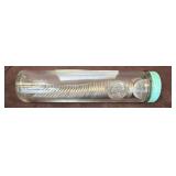 Glass Tube With Jefferson Nickels