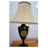 Table Lamp With Painted Landscape Design