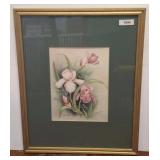 Floral Watercolor Signed by Doris Alden
