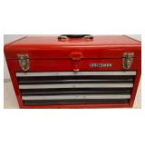 Craftsman Red Toolbox with Assorted Tools