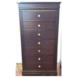 Dark Wood Lingerie Chest with 5 Drawers
