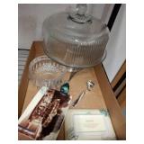 Box Lot: Glassware, Dish, Ceramic Plate