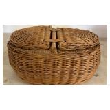 Wicker Basket, Candle Holder, and Painted Ornament
