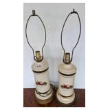 Ceramic Lamps with Vintage Car Motif
