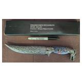 Dragon Knife With Sheath, Ornate Handle Design